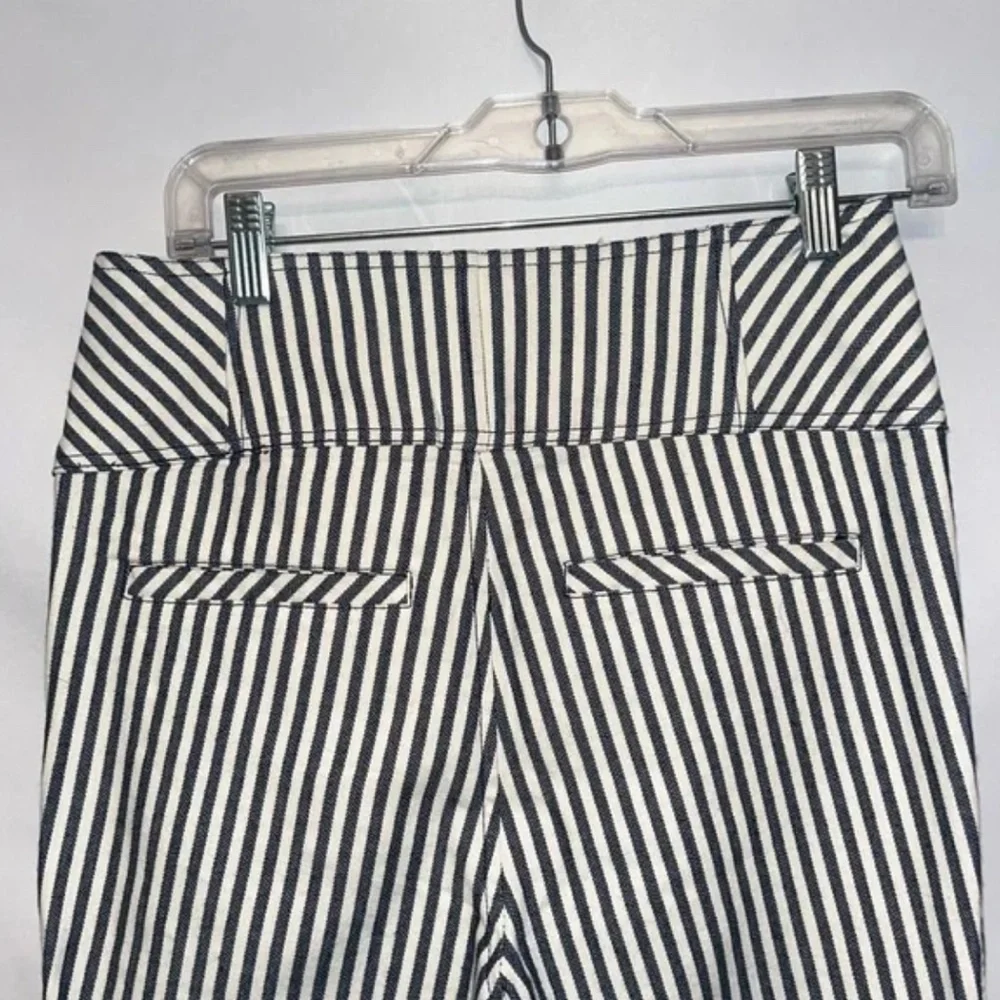 Free People Frankie High Waist Blue White Striped Skinny Pants - Size 4 - Picture 5 of 10